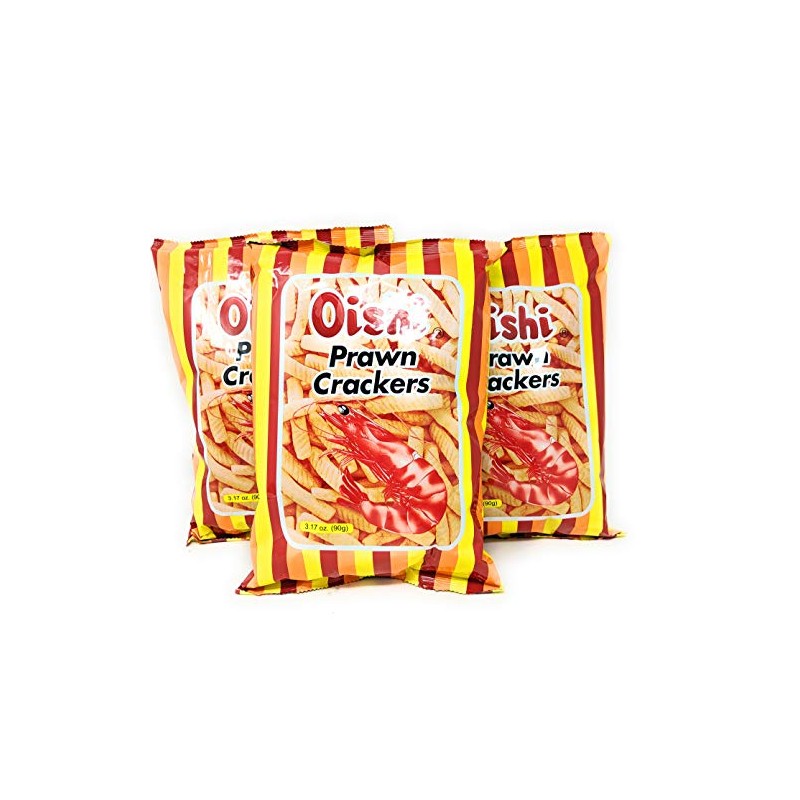 Oishi Prawn Crackers Original Flavored 3.17oz, 3 Pack