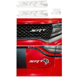 Reflective Concepts - SRT Badge Overlay Decals - Grille and Trunk - 2017 Charger SRT Hellcat - (Color: Reflective Light Silver)