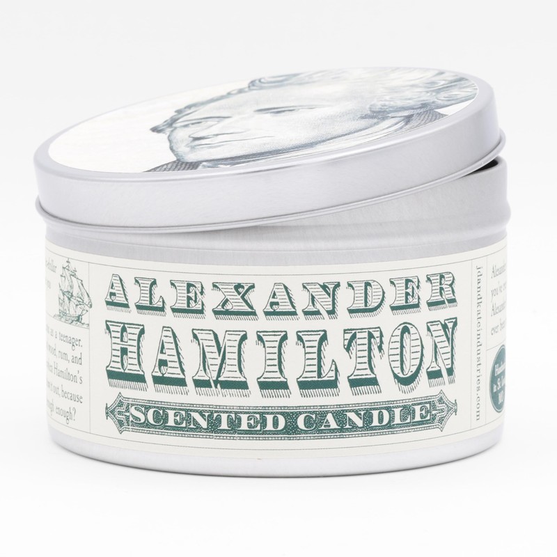 JD and Kate Industries Alexander Hamilton Scented Candle | Hand-Poured