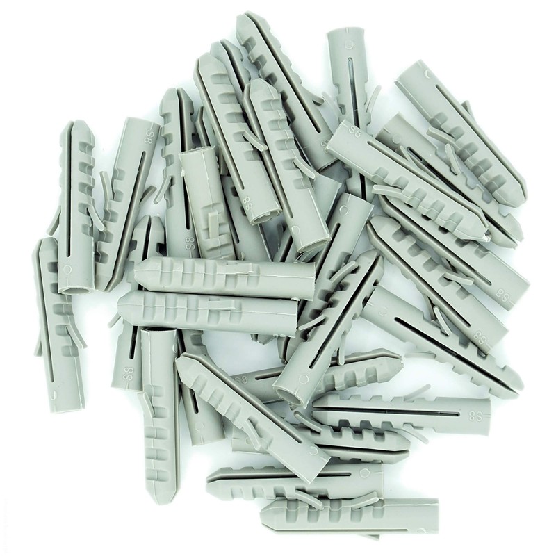 M10 (10mm x 50mm) Wall Plug (Nylon) - Nylon (Grey)