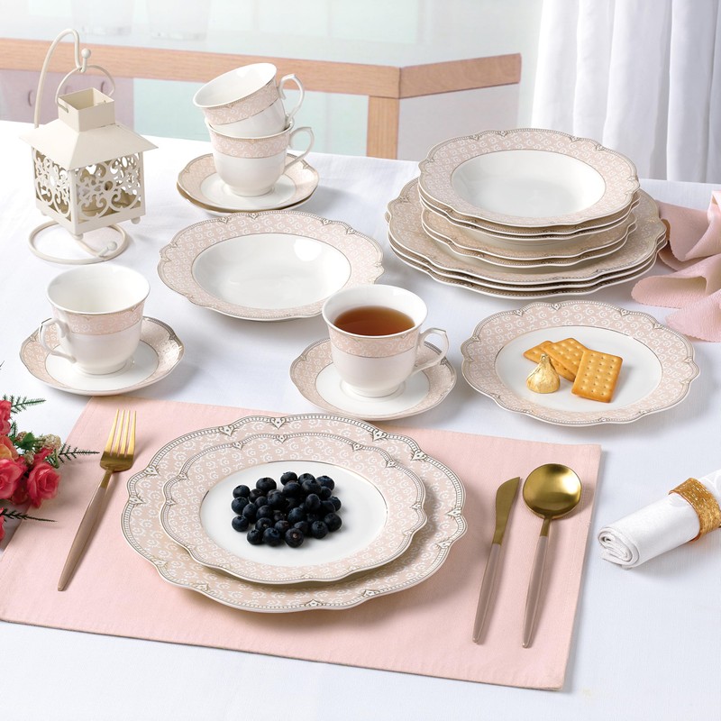 Joseph Sedgh Collection "Sandra" 20-Piece Bone China Dinnerware Set, Service