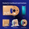 JUSTMAKER Gradient PLA 3D Printer Filament, Upgrade Cardboard Spool, Slightly