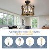 2 Pack Farmhouse Semi Flush Mount Ceiling Light Fixture, 12.5