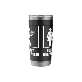 Your Girlfriend My Girlfriend French Hornist Fun French Horn Stainless Steel Insulated Tumbler