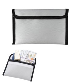 Doyeemei Fireproof, Disaster Preparedness Bag, Money Collecting Bag, Document Storage Case, Waterproof File Bag, Safety, Flame Retardant, Heat Resistant to 2,000 °C, Valuables Safe Storage Bag