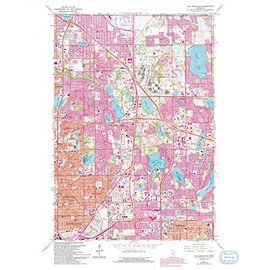 YellowMaps New Brighton MN topo map, 1:24000 Scale, 7.5 X 7.5 Minute, Historical, 1967, Updated 1993, 27.29 x 21.24 in - Polypropylene