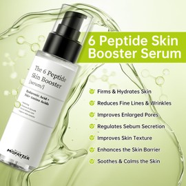 6X Peptide Skin Booster Toner Set, Peptide Boosting Facial Essence for Women, 2 Pcs Repairing Serum with Niacinamide & Hyaluronic Acid, Reduces Fine Lines & Wrinkles, Soothes Skin, Korean Skin Care