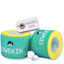 EDWEKIN® Icey Swimming Armbands with Foam Core & Fabric Cover | TÜV Tested | Premium Swimming Aid for Babies, Toddlers & Children 3-6 Years | Stylish Design for Girls & Boys