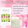 Spring Press on Nails Long Coffin Glossy Full Cover Acrylic