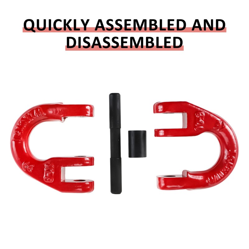 NORJIN 4 Pack 3/8” G80 Alloy Steel Hammerlock Coupling Link
