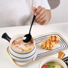 Dehouse 16-Piece Black Soup Spoons - Round Spoon, 7.3 Inch