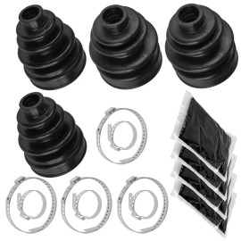Caltric New 2 Rear Axle Inner Outer CV Boot Kit for Yamaha Rhino 660 YXR660F 4X4 2004