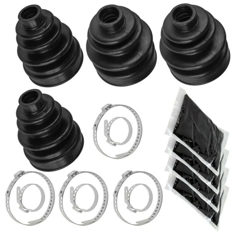 Caltric New 2 Rear Axle Inner Outer CV Boot Kit