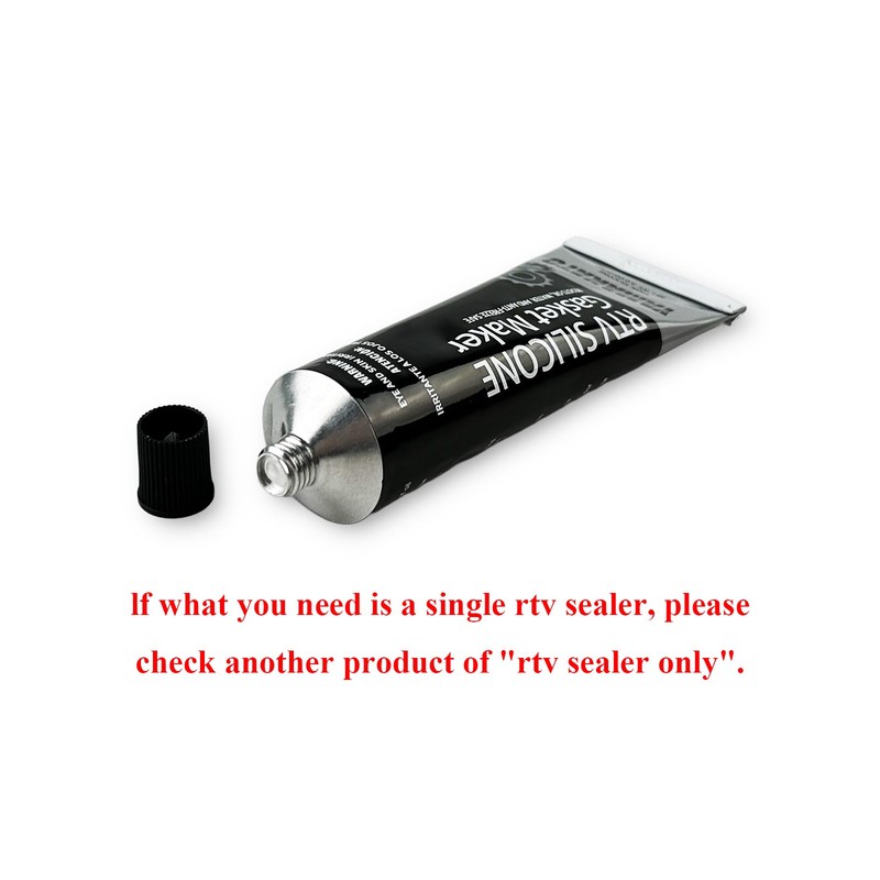 YAMAKATO RTV Gasket Maker, Black Silicone Sealant and 2 Thick
