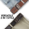 West clever Mens Reversible Dress Belt 100% Cow Leather Classic