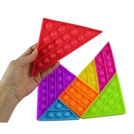 Curious Minds Busy Bags Tangram Puzzle Bubble Pop Game - 7 Individual Pieces That Connect - Silicone Push Poke Bubble Wrap Fidget Toy - Bubble Popper Sensory Stress Toy