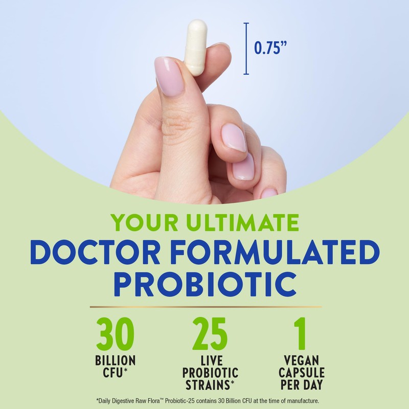 Raw Flora Probiotics with Prebiotics | 30 Billion CFU |