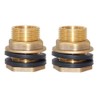 Joywayus 2pcs 3/4" Female 1" Male Soild Brass Water Tank