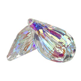 MAHAVIMOKSA AB Coating Teardrop Glass Crystal Prism Rainbow Sunshine Catcher Pendant Hanging Drop Chandelier for DIY Ornament (76mm/3" - 5pcs)