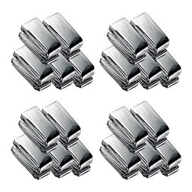 Survival Sheet, Aluminum Blanket, Rescue Sheet, Cold Protection, Windproof, Thermal Sheet, Disaster Prevention Supplies (Silver, 20 PCS)