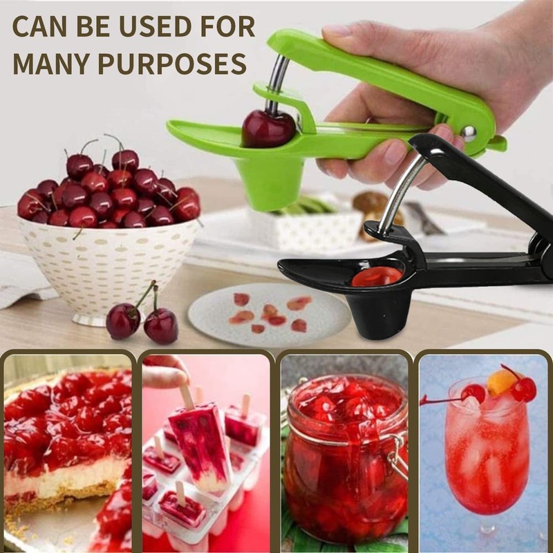 Cherry Pitter Tool 2pcs Cherry Stoner Remover Tool Multi-Function Fruit