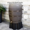 RTS Home Accents 50-Gallon Rain Barrel with Brass Spigot, Flat