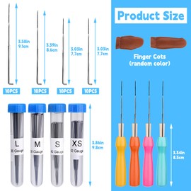 Namner Needle Felting Kit for Wool Crafts, 4 Sizes Felting Needles (36/38/40/42 Gauge) with Finger Guards – Create 3D Animals, Decorations, DIY Felt Art (Ideal for Beginners)