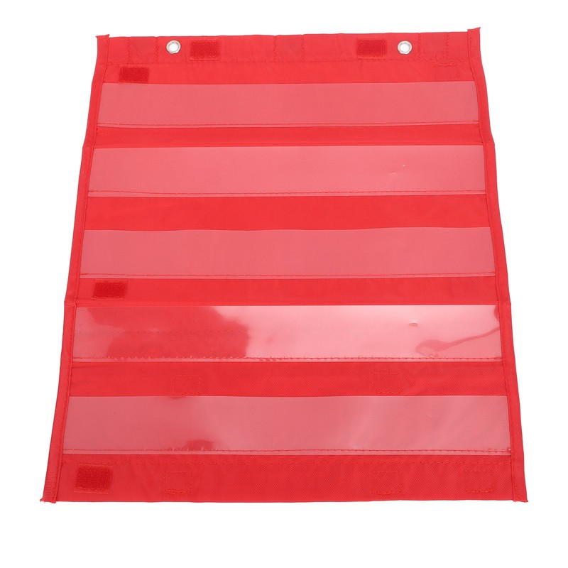 Magnetic Pocket Chart 5 Rows Transparent Schedule Pocket Chart for