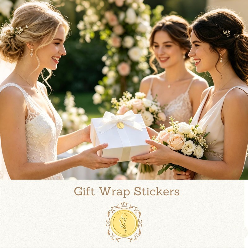 500Pcs Embossed Gold Foil Stickers, Calla Lily