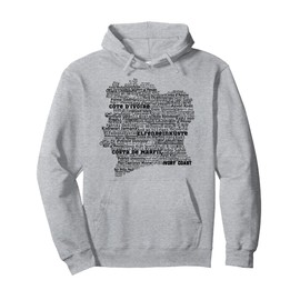 Ivory Coast Map, Côte d'Ivoire in world languages Pullover Hoodie