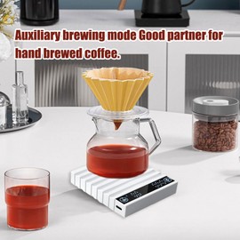 Digital Coffee Scale with Timer - Small Portable Coffee Scale | Portable Kitchen Gadget for Home Shop Travel Tea Brewing Roasting