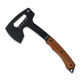 CIMO Camp Axe Carbon Black Coated 90MM Wooden Handle with Leather Sheath