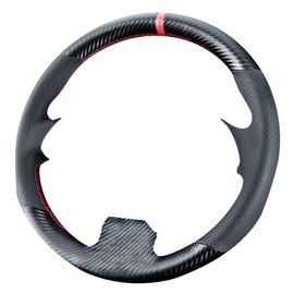 Kivnto DIY Carbon Fiber Steering Wheel Covers for Infiniti G37 2008-2013 / G25 EX35 EX25 EX37 Q60 2014 QX50 Q40 IPL G G35 Sport 15 inches Stitching Leather Interior Accessories