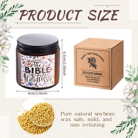 MTLEE 24 Pcs Christian Gifts for Women Bulk Lent with Catholic Bible Verses Religious Faith Jar Scented Candles for Church Coworkers Employees Teachers Nurse Healthcare Worker(Brown)