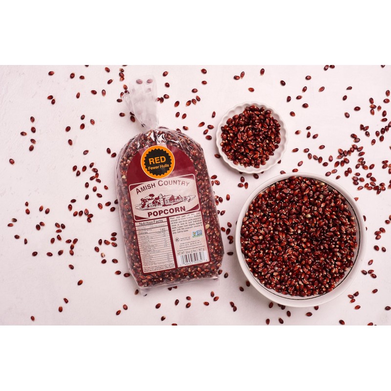 Amish Country Popcorn | 2-2 lbs Bags | Red Popcorn