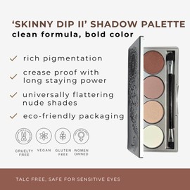 Honeybee Gardens 'Skinny Dip II' Refillable Eye Shadow Palette : Natural Ingredients : Gluten Free : Vegan : Paraben Free