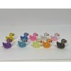 Unbranded Tiny Iridescent GITD Resin Duck Figure 2cm Set of