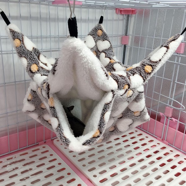 QIXNJALG Small Pet Cage Hammock, Bunkbed Sugar Glider Hammock, Guinea