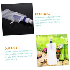 WHAMVOX Portable Water Filter Bag Lightweight Camping Water Container for Outdoor Activities Hiking Backpacking and Survival with Replaceable Filter