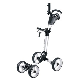 Qwik-Fold 4 Wheel Folding Push Pull Golf CART - Foot Brake - ONE Second to Open & Close!