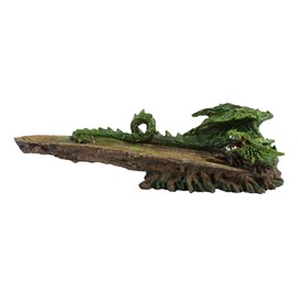 Ebros Gift Fantasy Myths and Legends Green Terra Earth Dryad Tree Greenman Dragon Incense Holder Burner Figurine 10.75" Long Alchemy and Magic Forest Serpent Monster