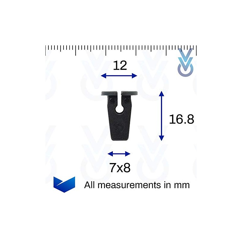 VVO 10 x Black Plastic Inner Pillar Fasteners