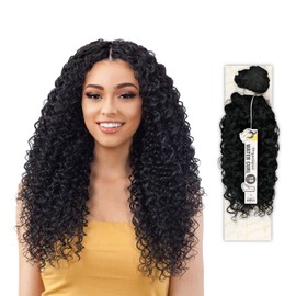 Organique Mastermix Synthetic Weave - WATER CURL 18" (1B Off Black)
