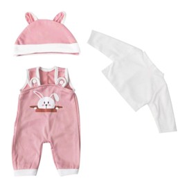 Reborn Baby Doll Clothes Baby Doll Clothing Outfit Accessories 3 Pices Sets for 10-14 Inches Newborn Boy & Girl
