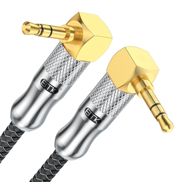EMK 90 Degree Male to Right Angle Male 3.5mm Stereo