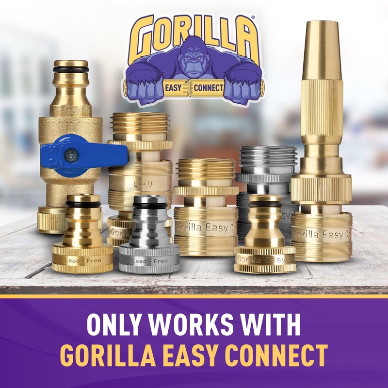 GORILLA EASY CONNECT Garden Hose Repair Kit with Integrated Quick
