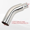 4 Inch Stainless Steel Polished Diesel Exhaust Elbow Tip,4'' Inlet