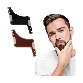 2 Pcs Beard Shaper - Lineup & Styling Tool for Men - Facial Hair Shaping Template