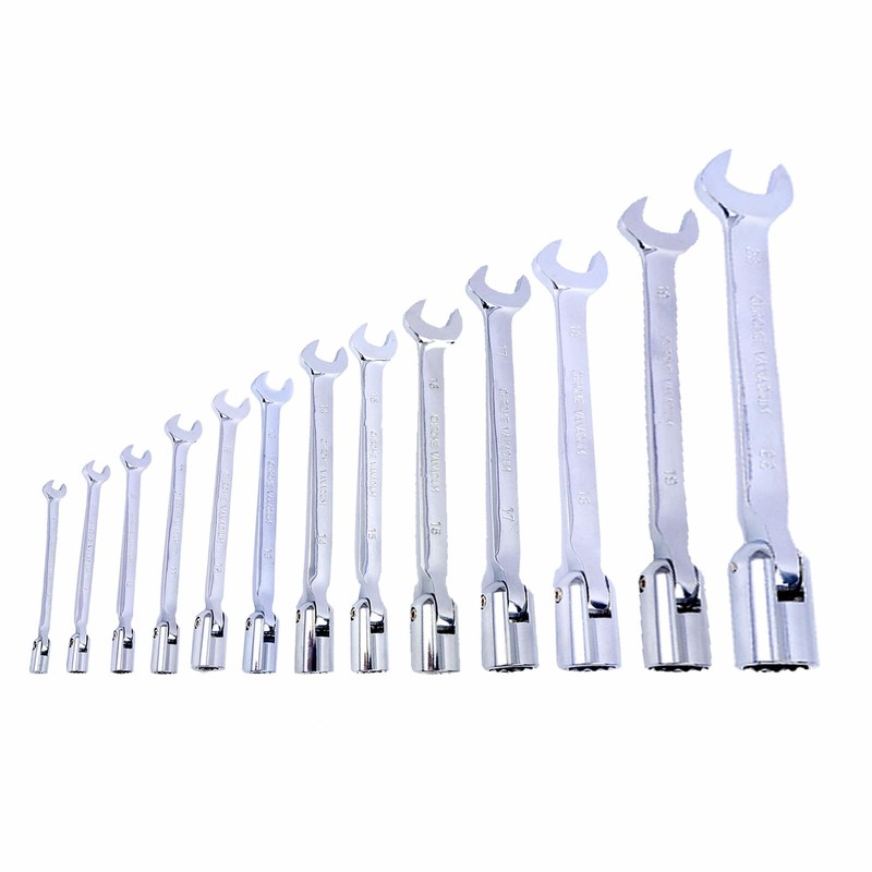 Vokenforu 14mm Socket Spanner, Ratchet Combination Wrench, Hardened Chrome Vanadium