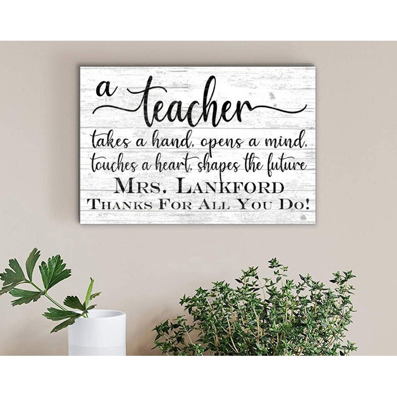 Broad Bay Teacher Gift Plaque Custom Sign Class Appreciation Gift